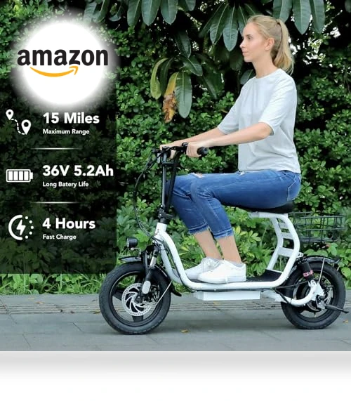 Foldable Electric Scooter with Seat — Electric Self-Balancing Scooters, Caroma