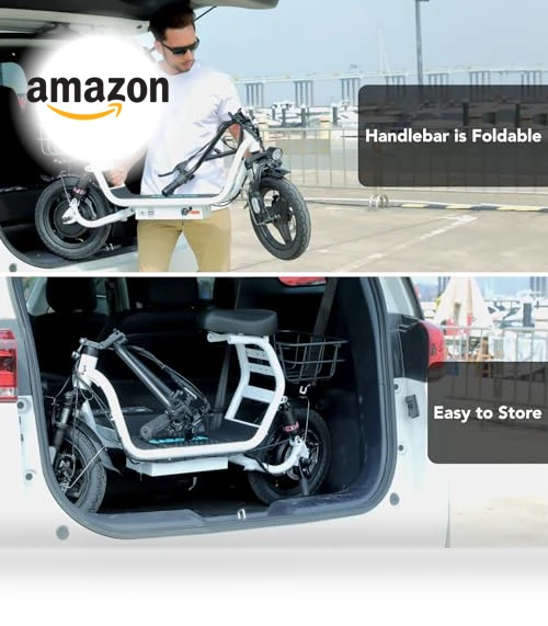 Foldable Electric Scooter with Seat — Electric Self-Balancing Scooters, Caroma