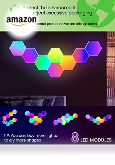 Hexagon LED Lights Wall Panels — Wall Lighting, NIUCOO