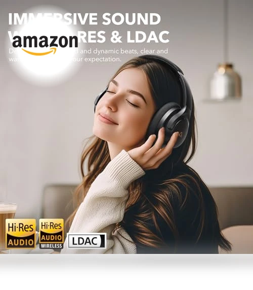 Hybrid Active Noise Cancelling Headphones — Over-Ear Headphones, 1Mii