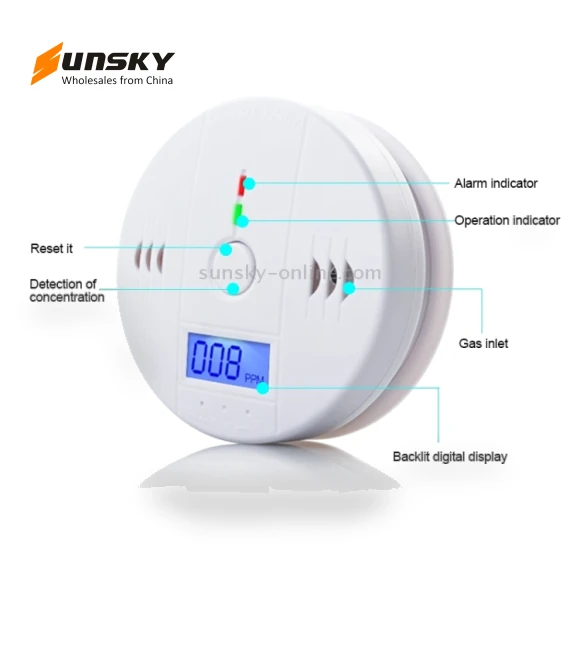 Carbon Monoxide Detector Sensor Unit with LCD — Carbon Monoxide Detectors