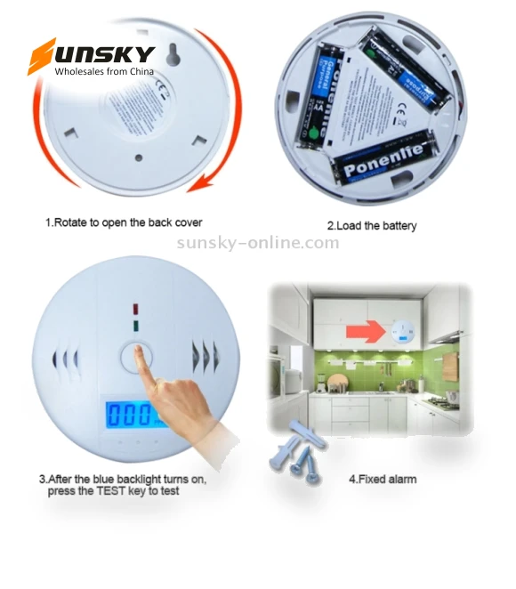 Carbon Monoxide Detector Sensor Unit with LCD — Carbon Monoxide Detectors