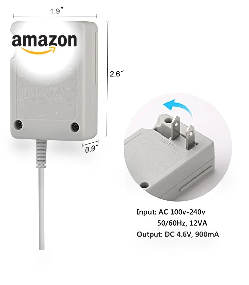 Power Adapter Replacement for Nintendo 3DS/DSi/2DS — Accessories, Trenro