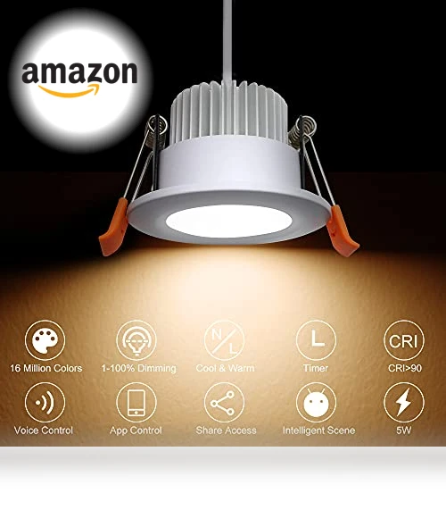 Smart LED Recessed Lighting RGB WiFi Downlight — Lighting Solutions, YGS-Tech