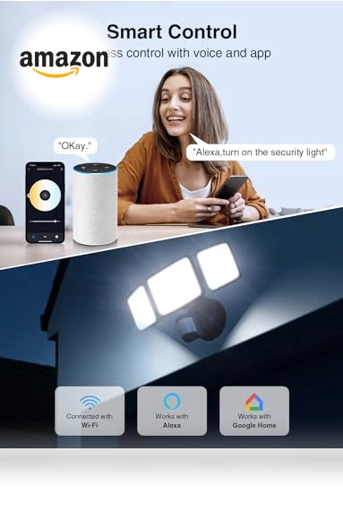 Smart LED Security Lights Motion Sensor Outdoor — Outdoor Security & Flood Lighting, Onforu