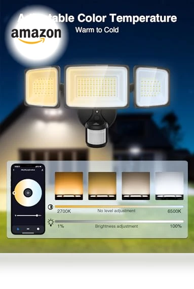Smart LED Security Lights Motion Sensor Outdoor — Outdoor Security & Flood Lighting, Onforu