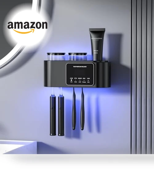 Smart Toothbrush Holder with Drying & Cleaning — Brushes & Holders, WREWING