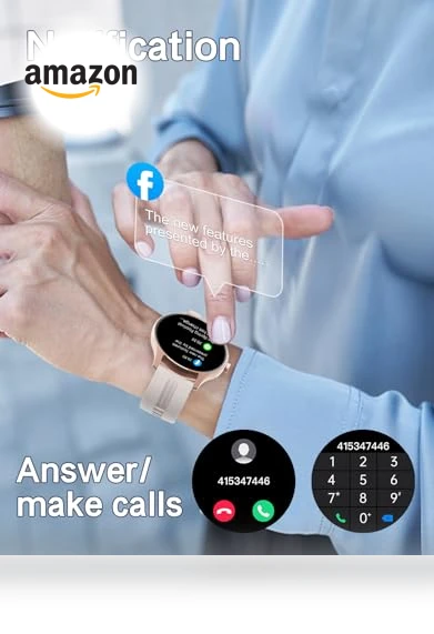 Smart Watch with Answer/Make Calls — Smartwatches, HUAKUA