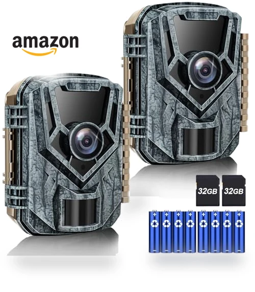 Trail Camera 2 Pack — Outdoor Security Cameras, Punvoe