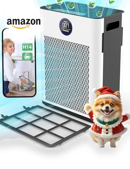 True HEPA Air Purifier with Smart WiFi Control — Activated Carbon Air Purifiers, FRESHDEW