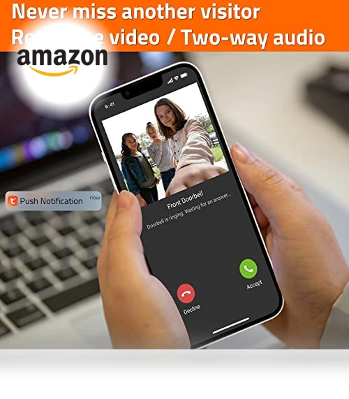 WiFi Video Doorbell Intercom with Monitor System — Smart Home Security, AMOCAM