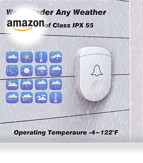 Wireless Doorbell with 1,000ft Range and 52 Chimes — Kits, MEISENKAI