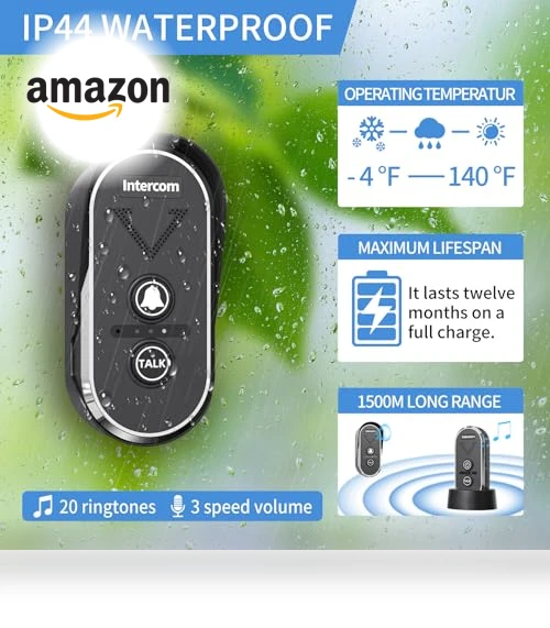 Wireless Intercom Doorbell — Smart Home Security, PANDAAR