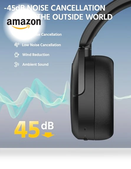 Wireless Over Ear Headphones with Active Noise Cancelling — Over-Ear Headphones, EDIFIER