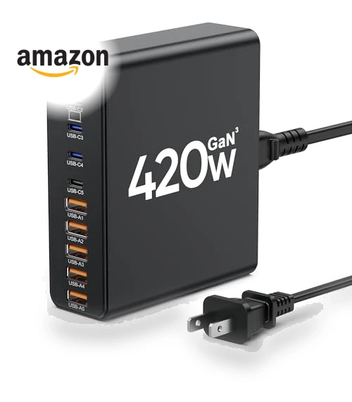 10-Port USB C Charging Station GaN Fast Charger — Chargers, Aexhend