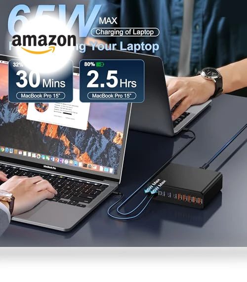 10-Port USB C Charging Station GaN Fast Charger — Chargers, Aexhend