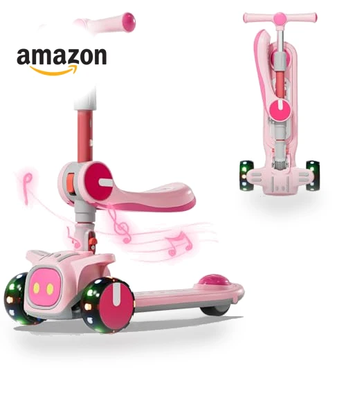2-in-1 Scooters Kids 3 Wheel Kick Scooter — Push Scooters, Keamaidy