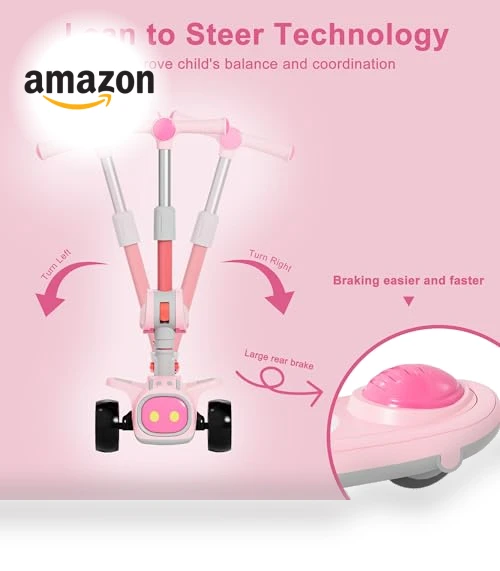 2-in-1 Scooters Kids 3 Wheel Kick Scooter — Push Scooters, Keamaidy