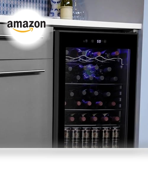 36 Bottle Wine Cooler Cabinet Beverage Refrigerator — Drink Coolers, Antarctic Star