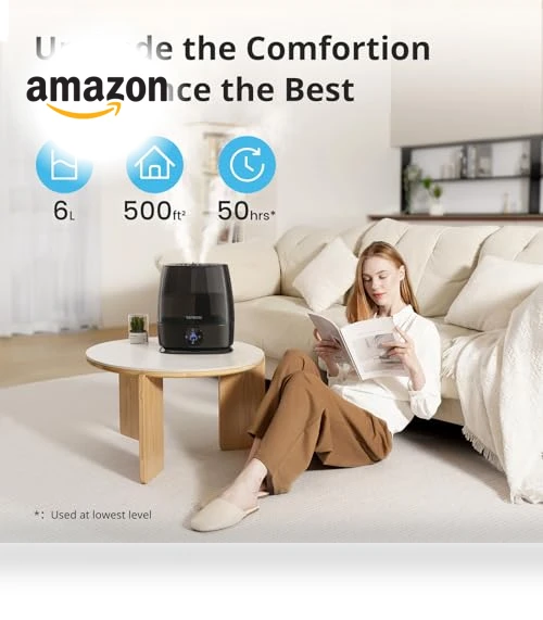6L Cool and Warm Mist Air Humidifier — Air Moisturizers, Tasigok