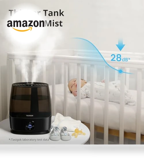 6L Cool and Warm Mist Air Humidifier — Air Moisturizers, Tasigok