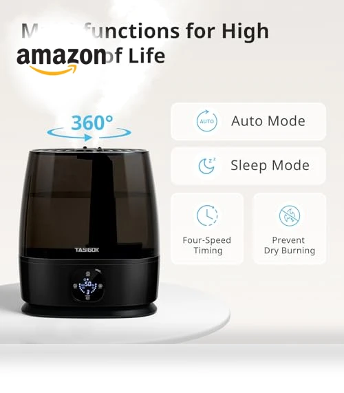 6L Cool and Warm Mist Air Humidifier — Air Moisturizers, Tasigok