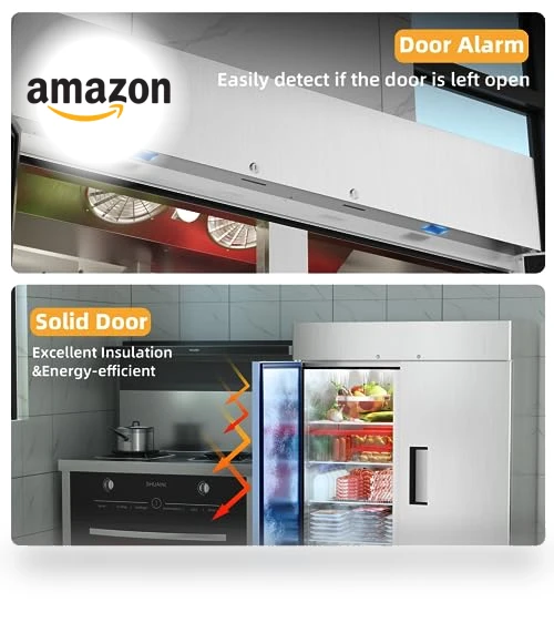 Commercial Freezer with 2 Door, Stainless Steel Reach-in Freezer Upright — Commercial Freezers, Coolski