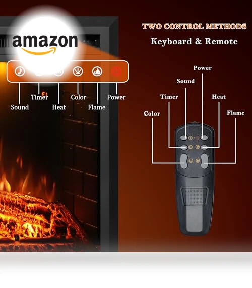Electric Fireplace with Remote Control — Electric Heating Solutions, Dreamflame