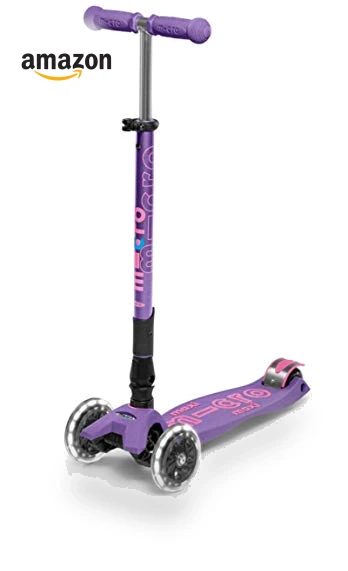 Foldable LED Scooter with Light-Up Wheels — Push Scooters, Micro