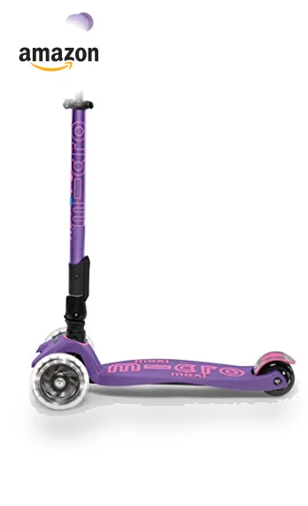 Foldable LED Scooter with Light-Up Wheels — Push Scooters, Micro