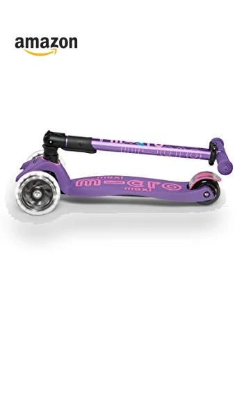 Foldable LED Scooter with Light-Up Wheels — Push Scooters, Micro