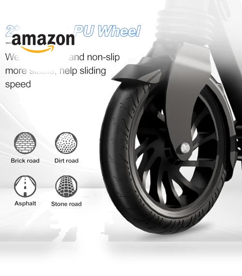 Foldable Scooter with Rear Disc Brake & Dual Shock Absorbers — Push Scooters, Aolorozo