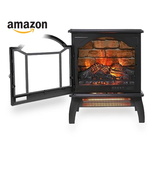Freestanding Electric Fireplace Heater — Portable Heating Solutions, KOFOHON