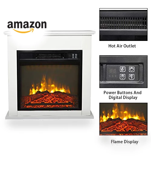 Freestanding Electric Fireplace Stove Space Heater — Portable Electric Heaters, Zokop