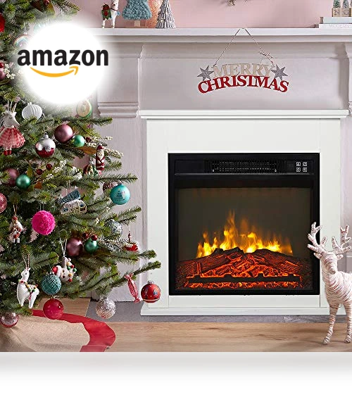 Freestanding Electric Fireplace Stove Space Heater — Portable Electric Heaters, Zokop