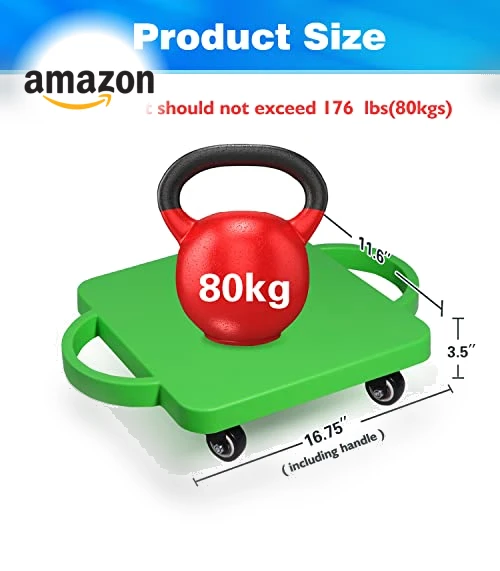 Gym Floor Scooter Board with Handles — Kids Fitness, GSE Games & Sports Expert