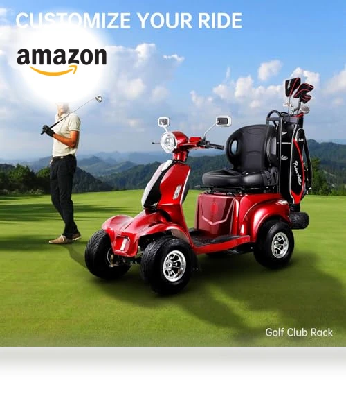Heavy Duty 4-Wheel 3-Speed Medical Electric Golf Mobility Scooter — Push Scooters, Xmatch
