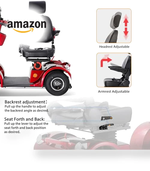 Heavy Duty 4 Wheel Mobility Scooter — Push Scooters, CreekT