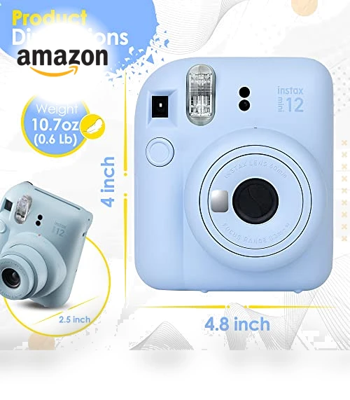 Instax Mini 12 Camera with Instant Mini Film Bundle — Instant, Fujifilm