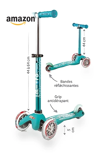 Mini Deluxe Three Wheeled Scooter — Balance Bikes, Micro