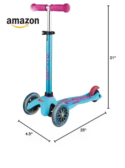 Mini Deluxe Three Wheeled Scooter — Push Scooters, Micro