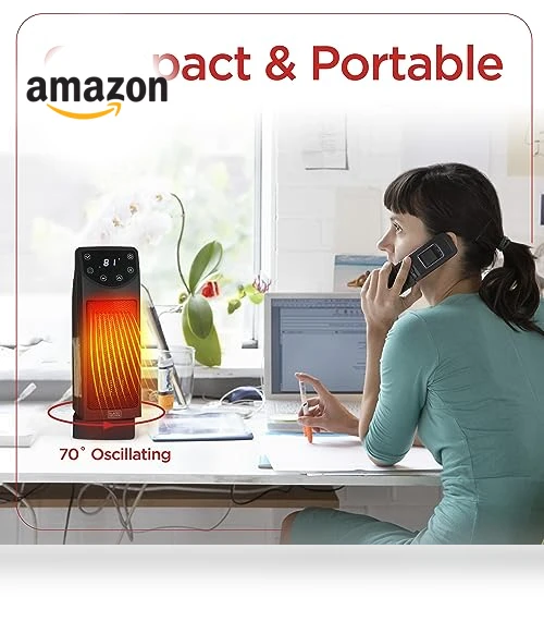 Oscillating Space Heater — Portable Heating Solutions, BLACK+DECKER