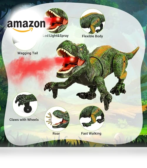 Remote Control Robot Dinosaur Toy — Interactive Figures & Robots, flybakiz