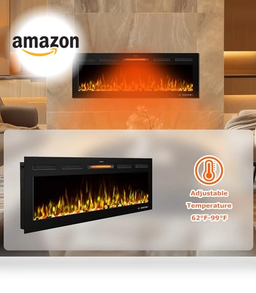 Smart Electric Fireplace Insert — Remotes & Thermostats, VINEMOUNT
