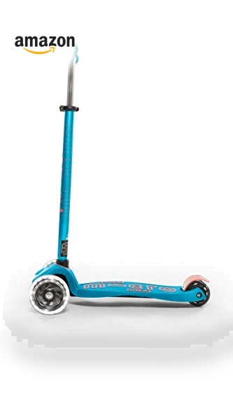Three Wheeled Lean-to-Steer Scooter with Light-Up Wheels — Push Scooters, Micro
