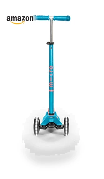 Three Wheeled Lean-to-Steer Scooter with Light-Up Wheels — Push Scooters, Micro