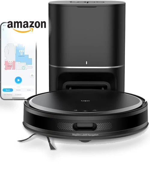 Ultra-Slim LiDAR Smart Navigation Robot Vacuum and Mop with Self-Emptying Dock — Smart Cleaning Robots, Tapo
