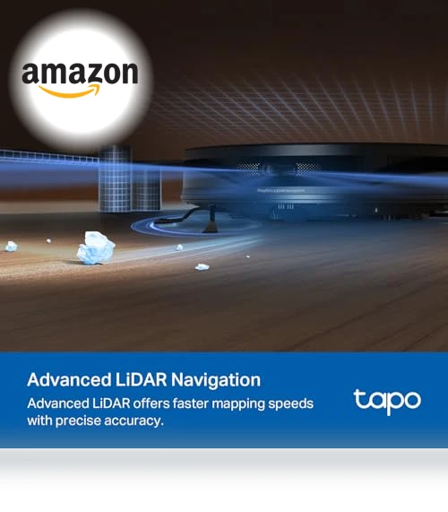 Ultra-Slim LiDAR Smart Navigation Robot Vacuum and Mop with Self-Emptying Dock — Smart Cleaning Robots, Tapo