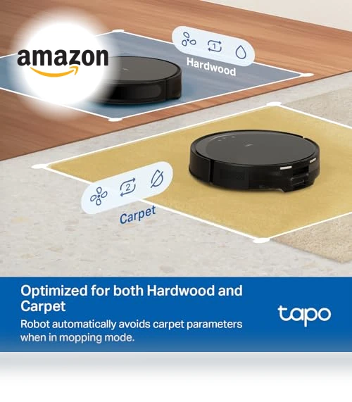 Ultra-Slim LiDAR Smart Navigation Robot Vacuum and Mop with Self-Emptying Dock — Smart Cleaning Robots, Tapo
