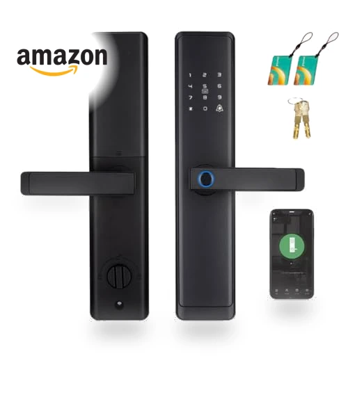 WiFi Smart Door Lock with Handles and Alarm — Smart Home Security, wisuwore
